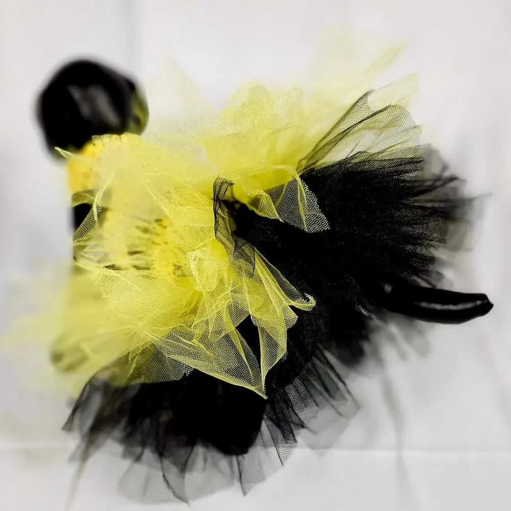 Handmade Bumblebee Pet Tutu Dress – Small Dog Costume NWT Yellow/Black